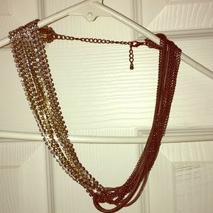 Bronze and rhinestone necklace DONATED